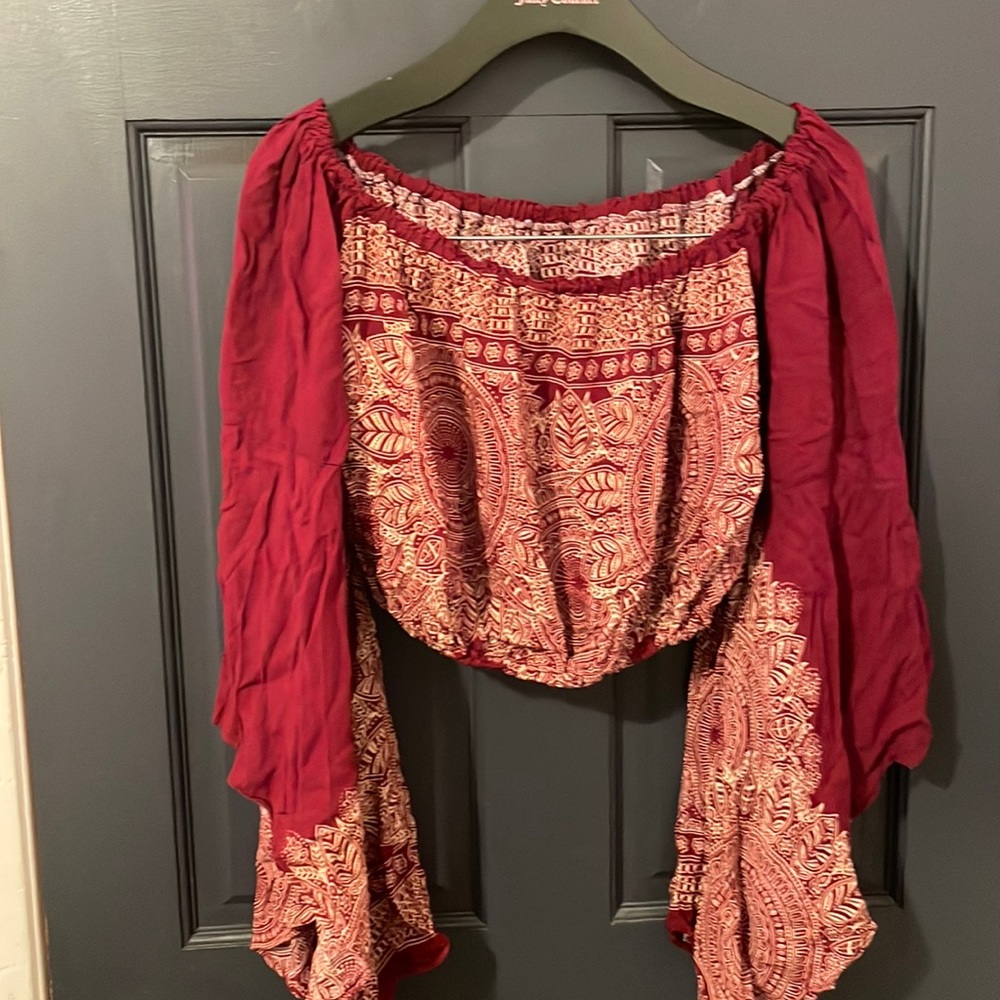 Off the shoulder crop top